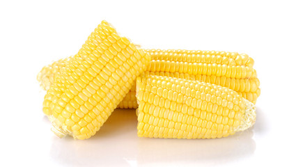 Fresh Corn isolated on white background.