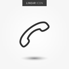 Naklejka premium Phone icon vector illustration. Isolated phone symbol. 