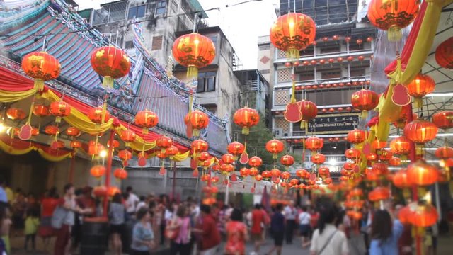Chinese New Year festival at Leng Noei Yi temple in Bangkok's Chinatown