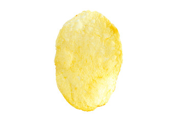 Potato chips isolated on white background