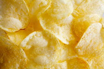 Close up potato chips