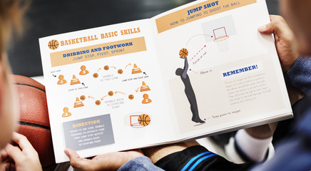 Fototapeta na wymiar Basketball Sports Training Coaching Learning Concept