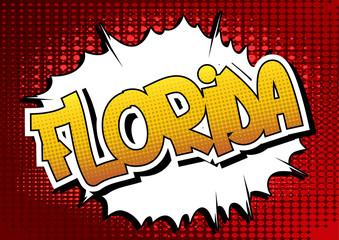 Florida - Comic book style word.