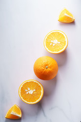 citrus fruits slices. Oranges