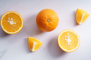 citrus fruits slices. Oranges