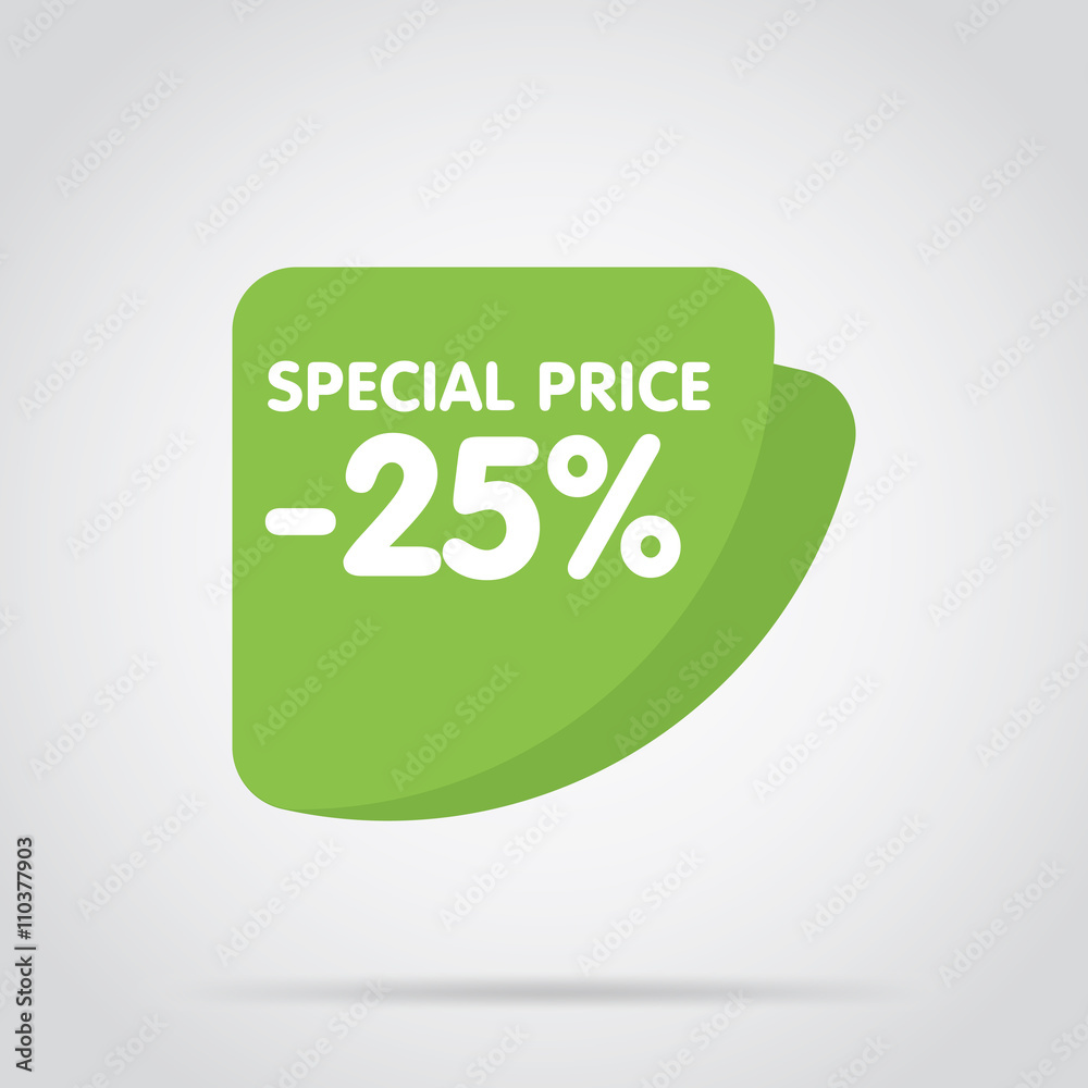 Canvas Prints badge isolated vector in flat design style. special offer badge or label.
