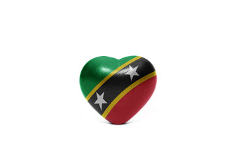 heart with national flag of saint kitts and nevis