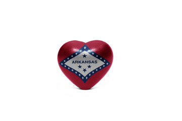 heart with flag of arkansas  state