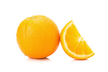 Orange fruit isolated on white