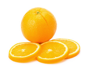 Orange fruit isolated on white