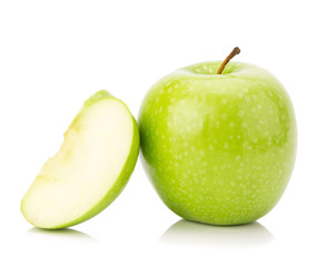 Green apple isolated on white background