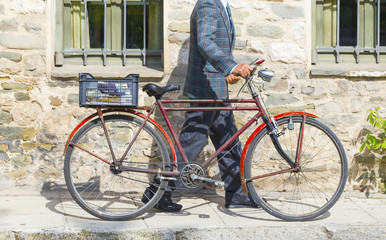 bike old with suit , for background