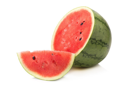 Sweet watermelon isolated on white background cutout