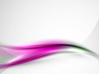 Vector silk white and purple color waves, beauty idea coporate identity template