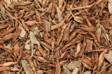 Macro closeup background texture of Organic Fire Flame Bush or Dhawai Phool (Woodfordia Fruticosa) seeds.