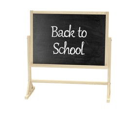 Back to School concept. Blackboard, chalkboard isolated on white. 3d rendering.