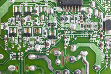 Electronic integrated circuitry macro detail. Technology backgro