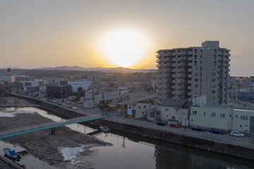 Fototapeta premium Hakodate Morning Sunrise - Hokkaido, Japan