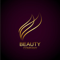 Abstract gold beauty industry and fashion logo,Identity for beauty