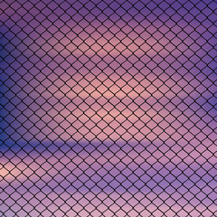 Fototapeta premium Wire Fence Against Sky