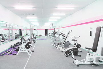 Interior of a fitness hall