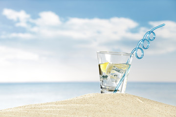 sea sand and sky and water 