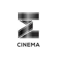 Fototapeta na wymiar Abstract letter E logo for negative videotape film production