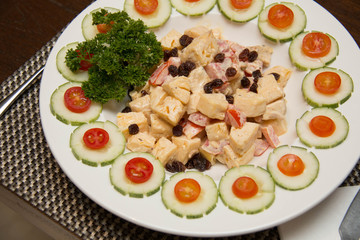  Hawaiian  ham salad with salad dressing