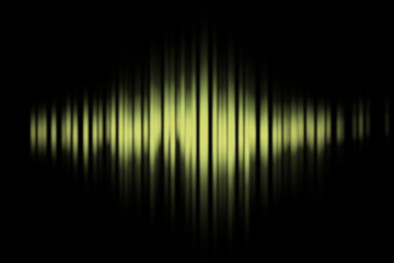 yellow sound waves in black background