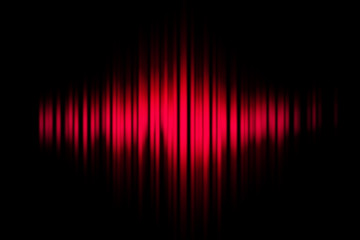 red sound waves in black background