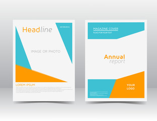 Annual report brochure empty layout flyer template. Leaflet design layout. Brochure design. Vector illustration, eps 10