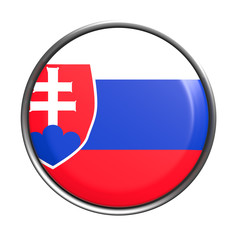 Button with Slovakia flag