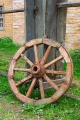 Old wagon wheel