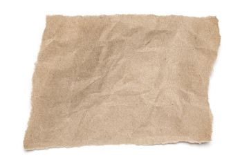 Obraz premium Torn and Creased Brown Paper