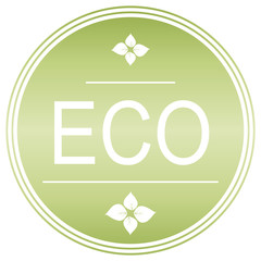 Eco label with retro vintage design. Vector