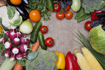 Fresh vegetables background