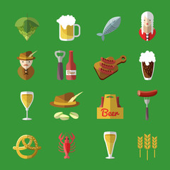 Beer Icon Flat Set