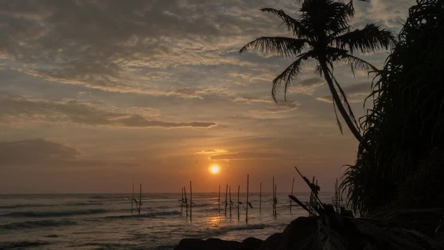 Zeitraffer Sri Lanka Sonnenuntergang