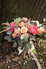 wedding bouquet on nature