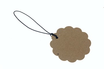 3d rendering flower shaped carton tag