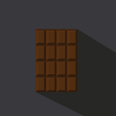 Chocolate bar icon, modern minimal flat design style, vector illustration