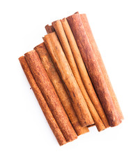 Cinnamon sticks isolated