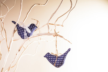 Handmade bird decorations