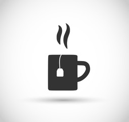 Tea mug icon vector