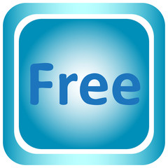 Icon light blue word free