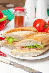 Italian panini sandwich.