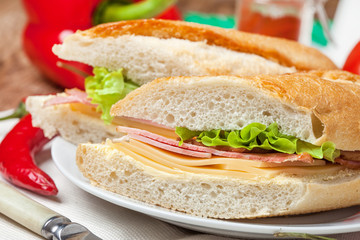 Italian panini sandwich.