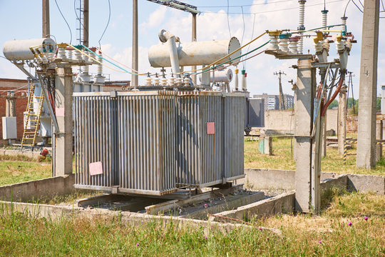 The old high-voltage substation equipment