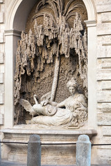 Four Fountains is a group of four Late Renaissance fountains  in Rome, Italy. The figure of one fountain  represent the goddess Juno