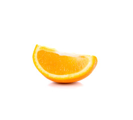 orange slices on white background